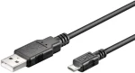 MicroConnect kabel USB2.0 A (M) - microUSB B (M) 3m černá / 480Mbit/s (USBABMICRO3)