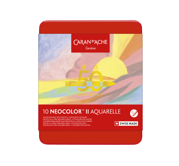 Caran d´Ache Caran d´Ache, 7500.918, Neocolor II, akvarelové pastely, limitovaná edice 50-years, Pastel, 10 ks
