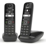 Gigaset AS690 Duo černá / Bezdrátový domácí telefon / 2 sluchátka / Telefonní seznam 100 čísel (L36852-H2816-C101)