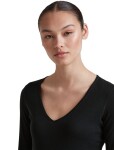 ICEBREAKER Wmns Merino 200 Oasis LS V Neck, Black velikost: S