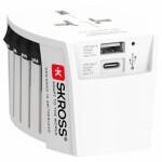 SKROSS cestovní adaptér MUV USB A+C, USB nabíjení 2.4A, univerzální pro 150 zemí