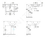 VILLEROY & BOCH - Subway 3.0 Umyvadlo 600x470 mm, s přepadem, otvor pro baterii, alpská bílá 4A706001