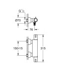 GROHE - Grohtherm Special Termostatická lékařská baterie, chrom 34666000