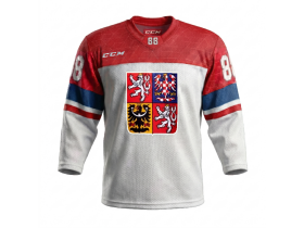 CCM Dres české hokejové reprezentace David Pastrňák Olymp 2026 - bílý Velikost: dětský XXXXS