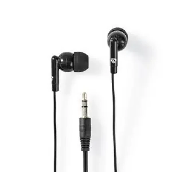 Nedis HPWD1000BK černá / sluchátka s mikrofonem / 3.5mm jack / 1.2m / ovládání hlasitosti (HPWD1000BK)