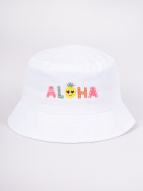 Yoclub Dívčí letní klobouk CKA-0269G-A110 White 50-54
