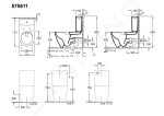 VILLEROY & BOCH - Subway 2.0 WC kombi nádrž, 370x180 mm, CeramicPlus, alpská bílá 570611R1