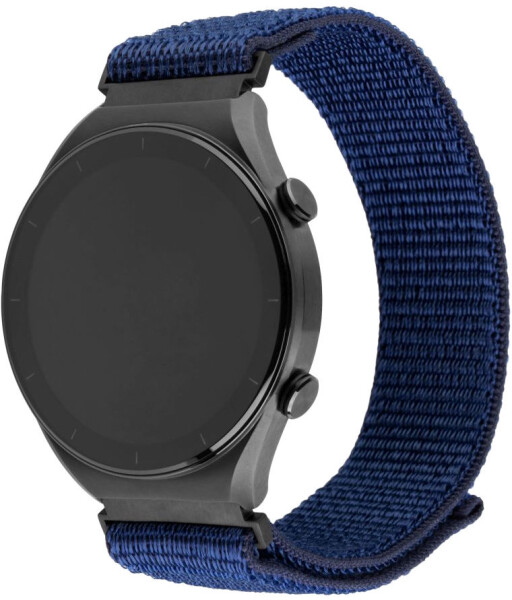 FIXED Nylonový řemínek Nylon Sporty Strap s Quick Release 22mm pro smartwatch tmavě modrý (FIXNST2-22MM-DBL)