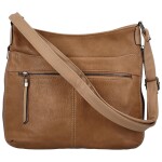 Stylová dámská kabelka přes rameno Casmine, světle hnědá