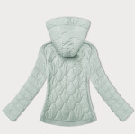 Krátká dámská prošívaná bunda v mátové barvě J Style (16M9239-156) odstíny zelené XL (42)