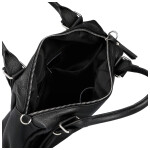 Módní dámská kožená kabelka do ruky Hannah, černá