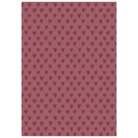Ib Laursen Balicí papír Desert Rose Hearts – 5 m, červená barva, papír