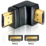 Delock adaptér HDMI A samec/samec, pravoúhlý, dolů (65073)