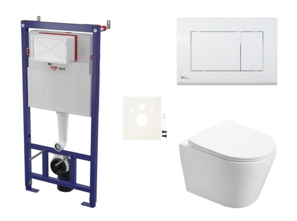 Závěsný WC set do lehkých stěn / předstěnová SAT Infinitio SIKOSSIN20K SIKOSSIN20K