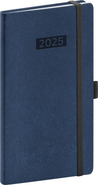 Kapesní diář Diario 2025, tmavě modrý, 15,5 cm