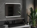 MEXEN - Nida zrcadlo s osvětlením 100 x 80 cm, LED 600 9806-100-080-611-00
