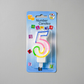 Dortová svíčka duhová č.5