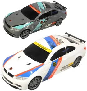 Auto závodní sportovní 25 cm bílá, šedá