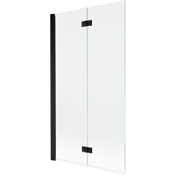 MEXEN - MIST vanová zástěna 100x150 cm 6mm 2-s, černá, čirá, levá 8A9-100-002-70-00-L