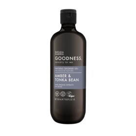 Baylis & Harding Přírodní sprchový gel pro muže Goodness Amber/Tonka Bean 500 ml, modrá barva, hnědá barva, plast