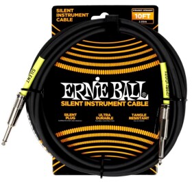 Ernie Ball Classic Silent Instrument Cable Straight/Straight 10ft Blac