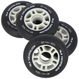NILS Extreme PU 80x24 82A Matná kolečka černá 4 ks (5907695543582)