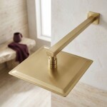 REA - Sprchové rameno čtvercové JS-9022BG 40cm Brush Gold REA-P6405