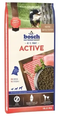 Bosch Active / Granule pro psy / pro aktivní dospělé psy / všechna plemena / drůbež / 15 kg