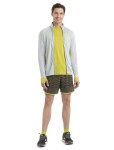 ICEBREAKER Mens ZoneKnit LS Zip, Ether/Bio Lime velikost: M
