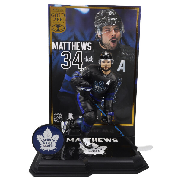 McFarlane Figurka Auston Matthews #34 Toronto Maple Leafs NHL 7" Figure SportsPicks THIRD JERSEY GOLD LABEL