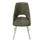 Jídelní židle, zelená, látka bouclé, DCL-W1174 GRN2