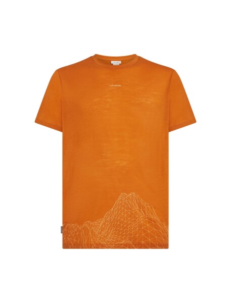 ICEBREAKER Mens Merino 150 Tech Lite SS Tee 3D Mapping, Spice velikost: M