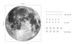 DumDekorace Dekorační nálepka na zeď měsíc s hvězdami 71 cm