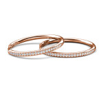 Elenys pozlacené náušnice s krystaly Swarovski® 18K růžové zlato