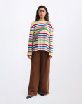 Tričko Thinking MU Emily Multicolor Striped Long Sleeve T-Shirt STRIPES