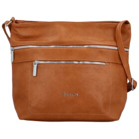 Stylová dámská koženková crossbody kabelka Olbba, hnědá
