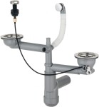 DEANTE - Sifon stainless nerez - Náhradní sifonová sada, 1.5 - and 2 - bowl ZXY_9918