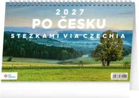 NOTIQUE Po Česku stezkami Via Czechia / Stolní kalendář / 2027 / 23,1 × 14,5 cm