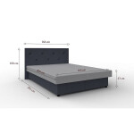Čalouněná postel New Zofie 160x200, šedá, včetně matrace