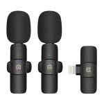 Puluz PU3150B černá / Klopový mikrofon / bezdrátový / Lightning / redukce hluku / dosah 20 m (PU3150B)