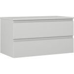 MEXEN/S - Orio koupelnová skříňka pod umyvadlo 90 cm s deskou, 2 zásuvky, šedá mat 91A10-09047-2-BFFC62