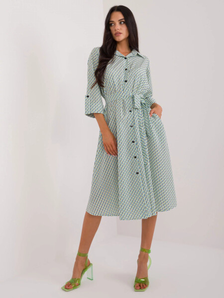 Dámské šaty LK SK 509673.13 bílo-zelené - FPrice L/XL