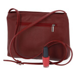 Dámská kožená kabelka Mirna, tmavě červená