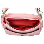 Moderní dámská koženková crossbody kabelka LB Lussia, růžová