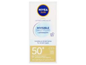 Nivea Sun Invisible Daily Fluid Lehký pleťový krém na opalování OF 50+ 40 ml