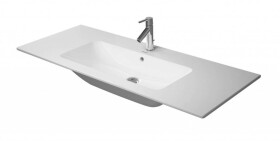 DURAVIT - ME by Starck Umyvadlo nábytkové 123x49 cm, s 1 otvorem pro baterii, s WonderGliss, alpská bílá 23361200001