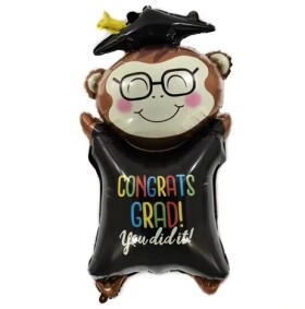 Promoce balónek opice 46 cm x 85 cm Promoce balónek opice 46 cm x 85 cm