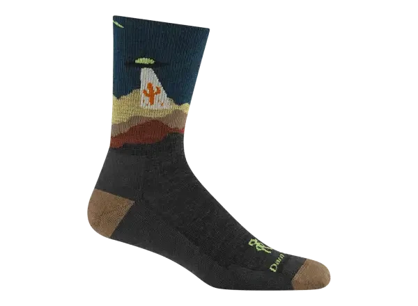 Darn Tough Spaced Out Micro Crew Lightweight Cusion pánské ponožky Charcoal vel. M (41-42)