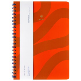 A-JOURNAL collection Linkovaný zápisník v kroužkové vazbě Orange A4, oranžová barva, papír