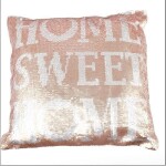 Flitrový polštář s výplní HOME SWEET HOME